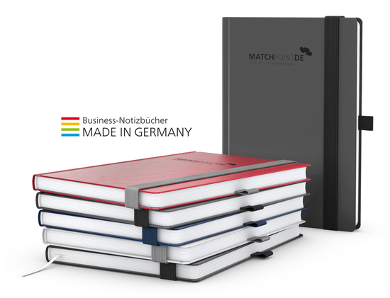 Notizbuch Vision-Book White Bestseller A4, rot inkl. Kupfeprägung