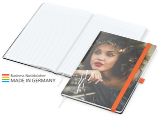 Match-Book White Bestseller A4 Cover-Star gloss-individuell, orange