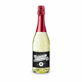 Golden Flakes - Flasche klar - Kapsel rot, 0,75 l 2K1910e