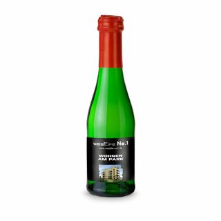 Sekt Cuvée Piccolo - Flasche grün - Kapsel rot, 0,2 l 2K1915e