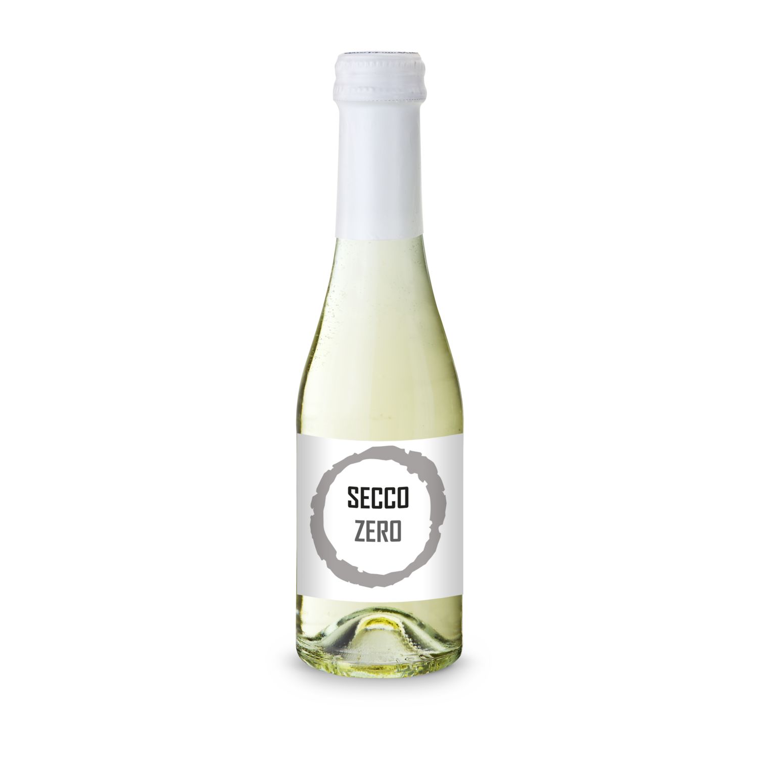 Secco ZERO, alkoholfrei - Flasche klar - Kapsel weiß, 0,2 l 2K1939c