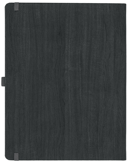 Notizbuch Style Large im Format 19x25cm, Inhalt liniert, Einband Woody in der Farbe Charcoal
