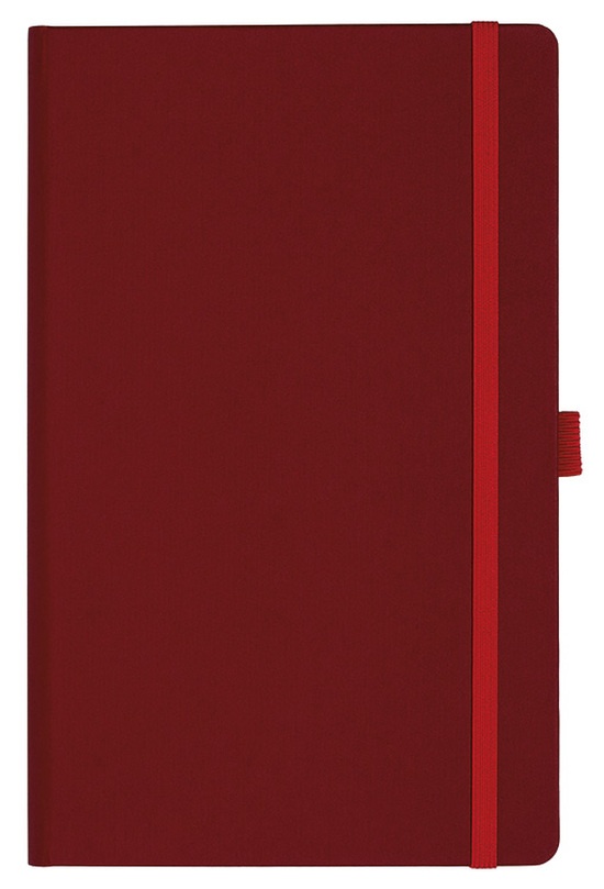 Notizbuch Style Medium im Format 13x21cm, Inhalt blanco, Einband Fancy in der Farbe Ruby Red