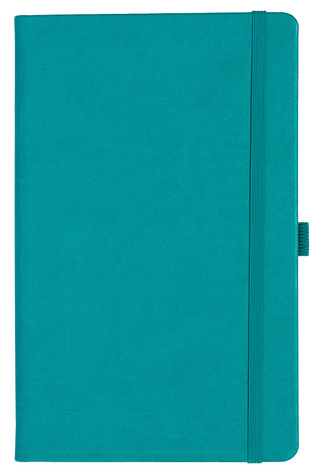 Notizbuch Style Medium im Format 13x21cm, Inhalt kariert, Einband Slinky in der Farbe Turquoise