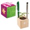 Pflanz-Holz Büro Star-Box mit Samen - Gras, 1 Seite gelasert