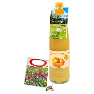 Samen-Briefchen Flaschenanhänger - 60x130 mm - Sommerblumennmischung