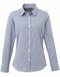 Ladies` Microcheck (Gingham) Long Sleeve Cotton Shirt